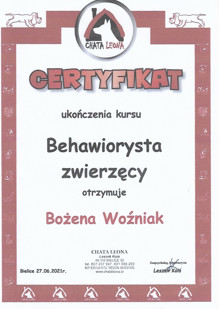 Behawiorysta zwierzęcy Bożena Woźniak